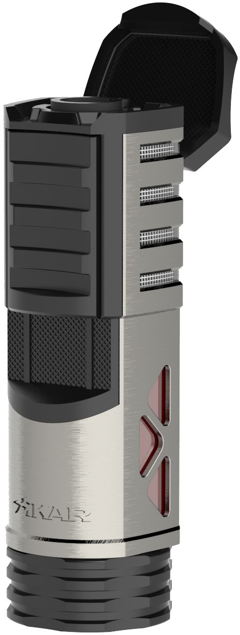 Xikar Tactical 1 Single Gunmeta/Schwarzl (551GMBK) offen seitlich