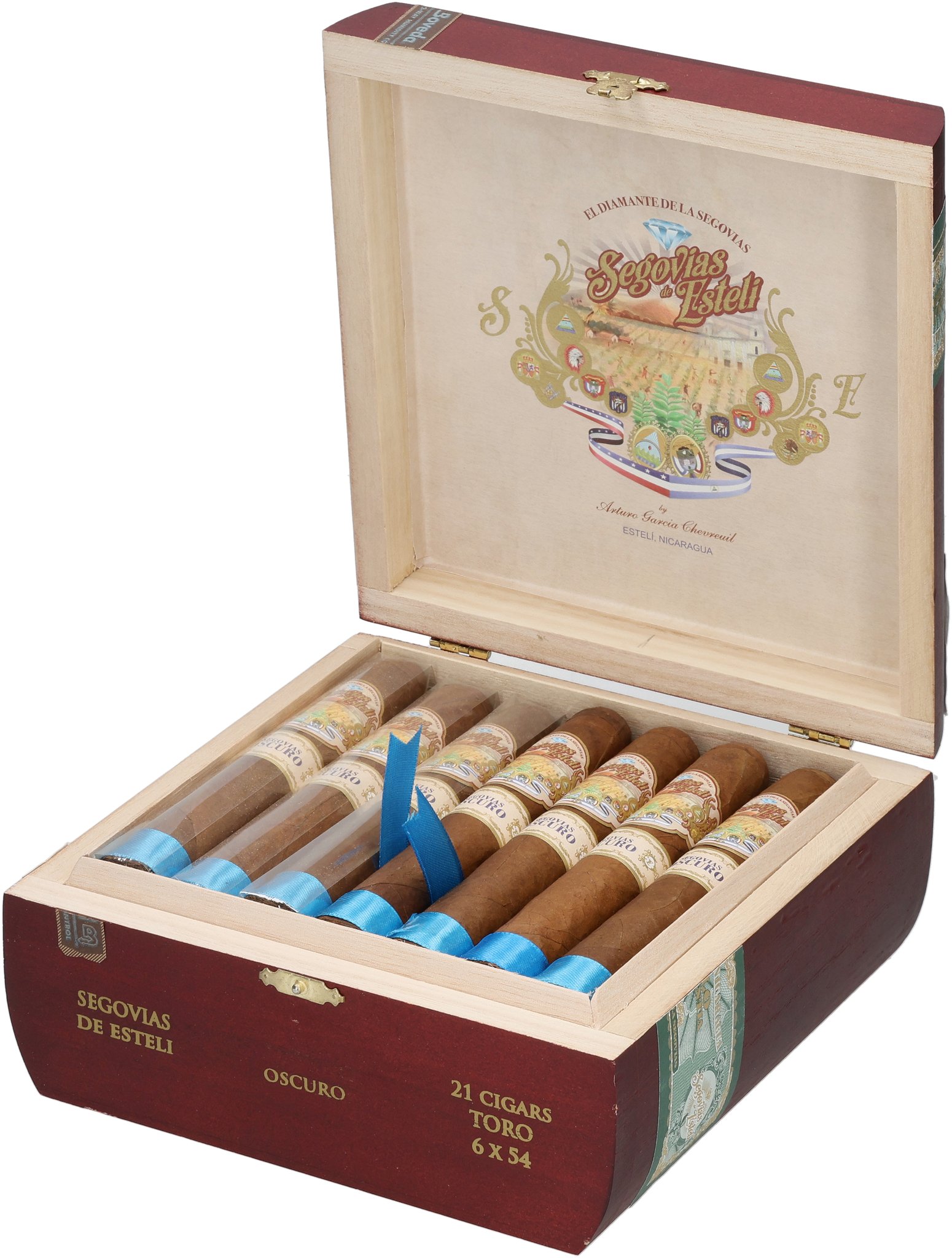 Segovia Oscuro Toro box open