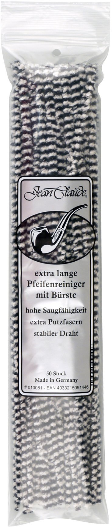 Jean Claude Pfeifenreiniger Konische Pfeifenreiniger extra lang mit Bürste 50 Stk. (010081)