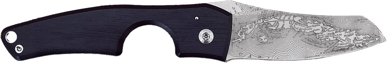 Les Fines Lames Zigarrenmesser Le Petit Compass Cuba Ebony