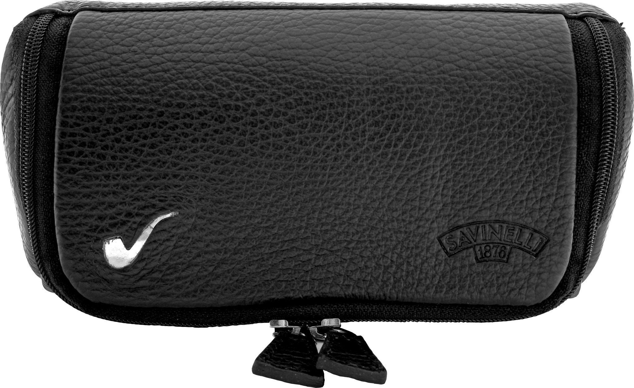 Savinelli Pfeifentasche 2er Pfeifentasche Rindleder schwarz