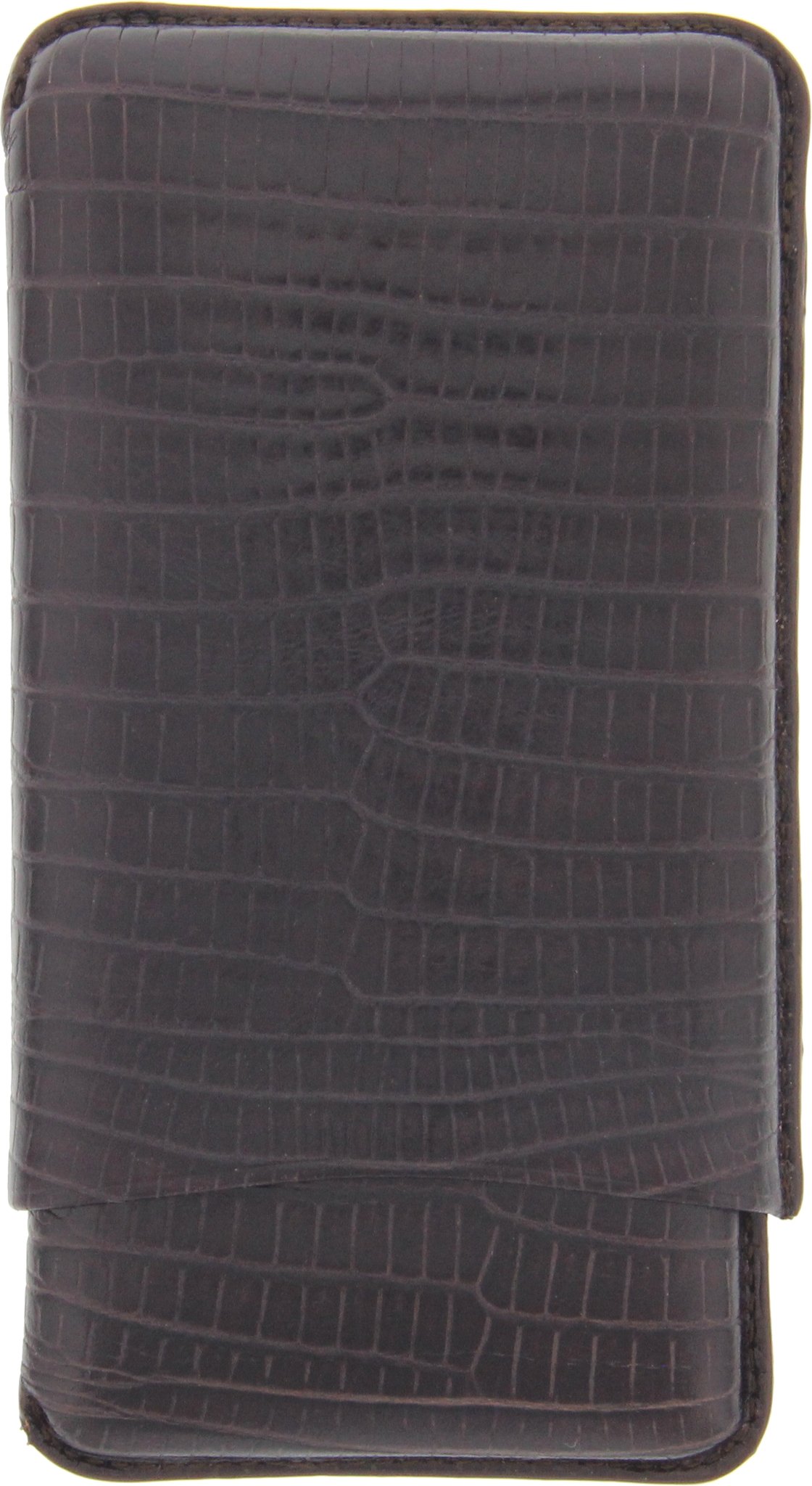 Martin Wess Premium Lederetui - Eidechse (Lizard) Brown Panatela (503-13)