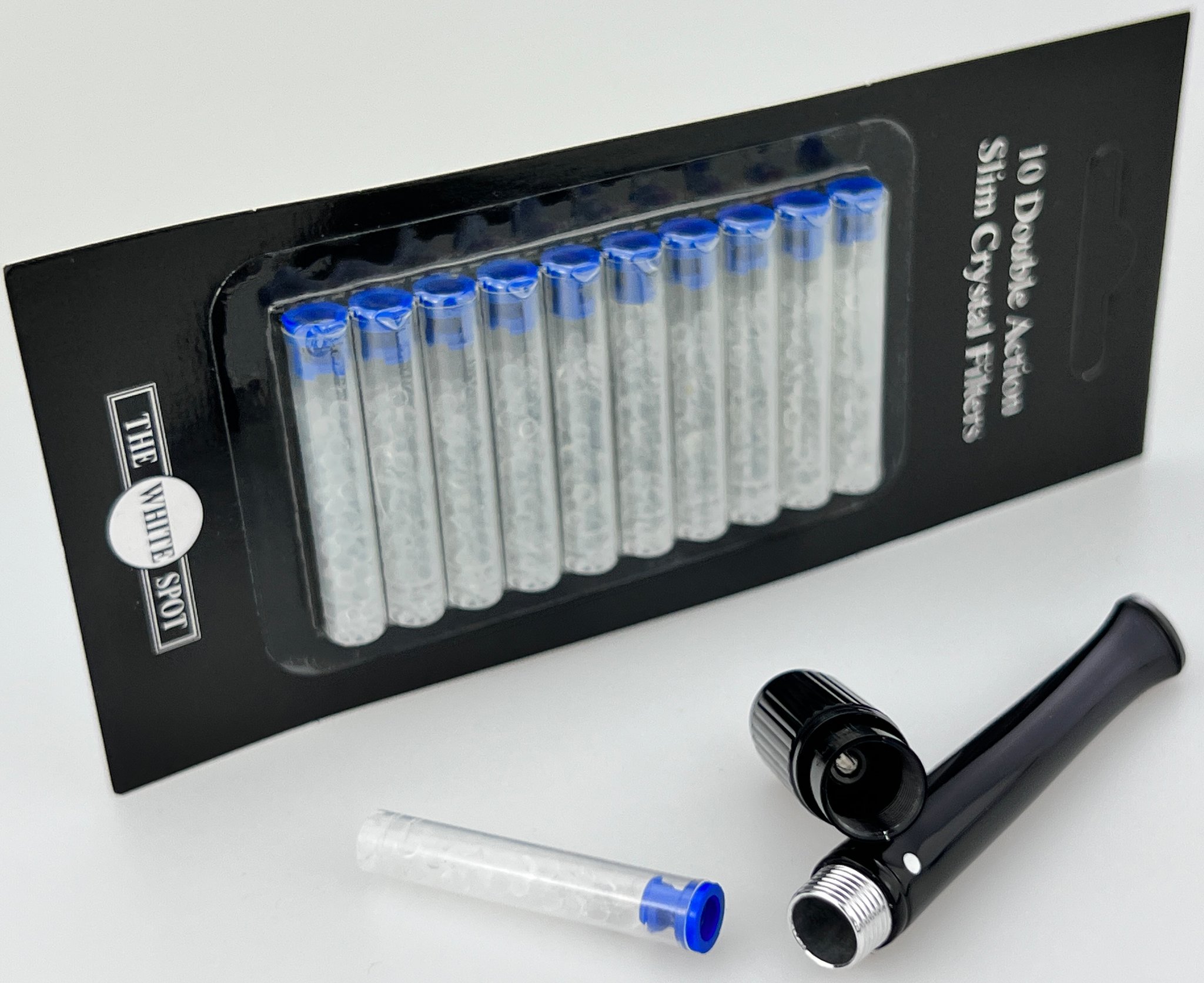 Dunhill The White Spot Zigarillospitze schwarz ET Lines 9.8cm Edition (DUCH4303) Filterbild