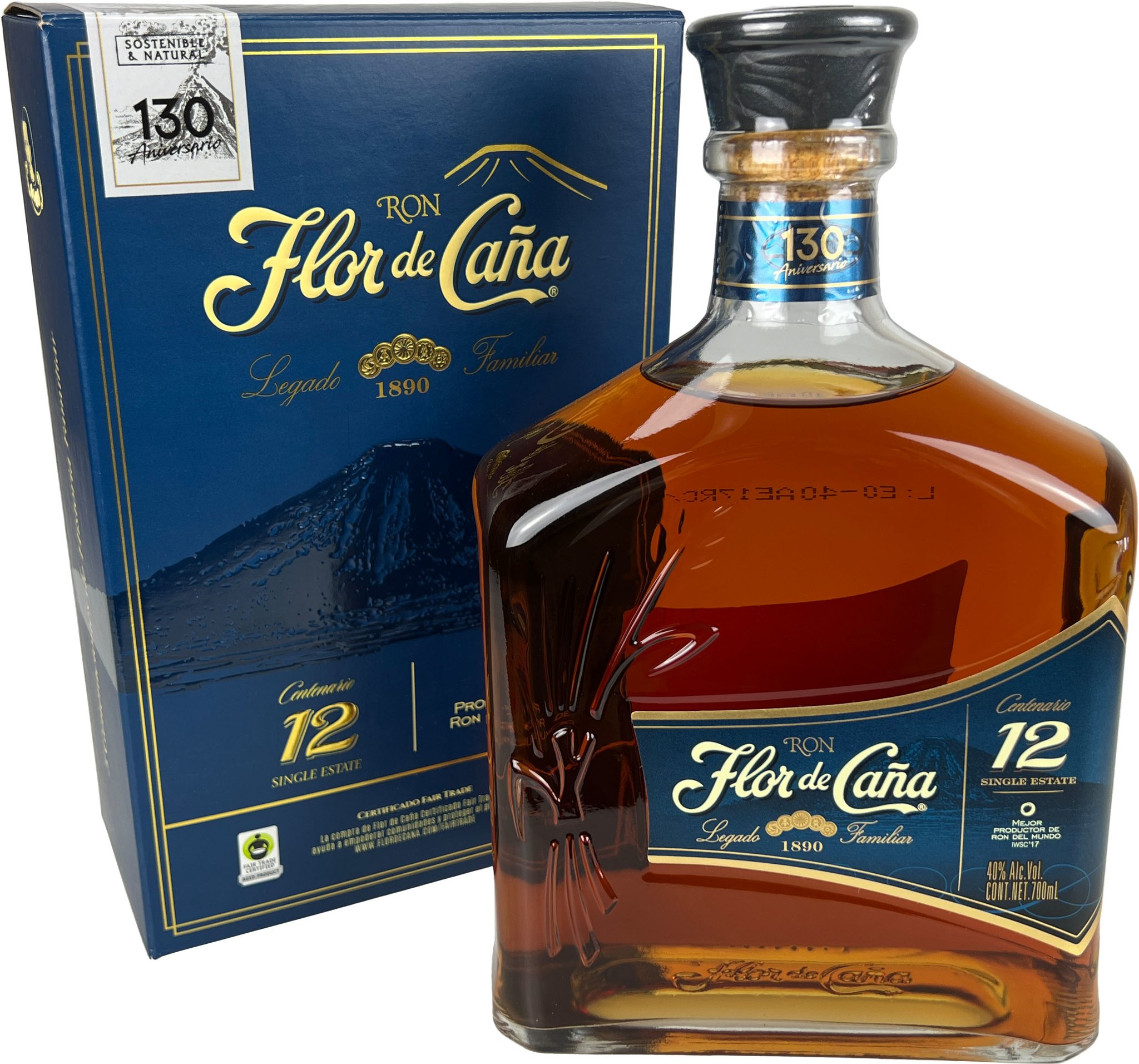 Flor de Caña Rum Centenario 12 (0,7 l / 40% Vol.) mit Verpackung