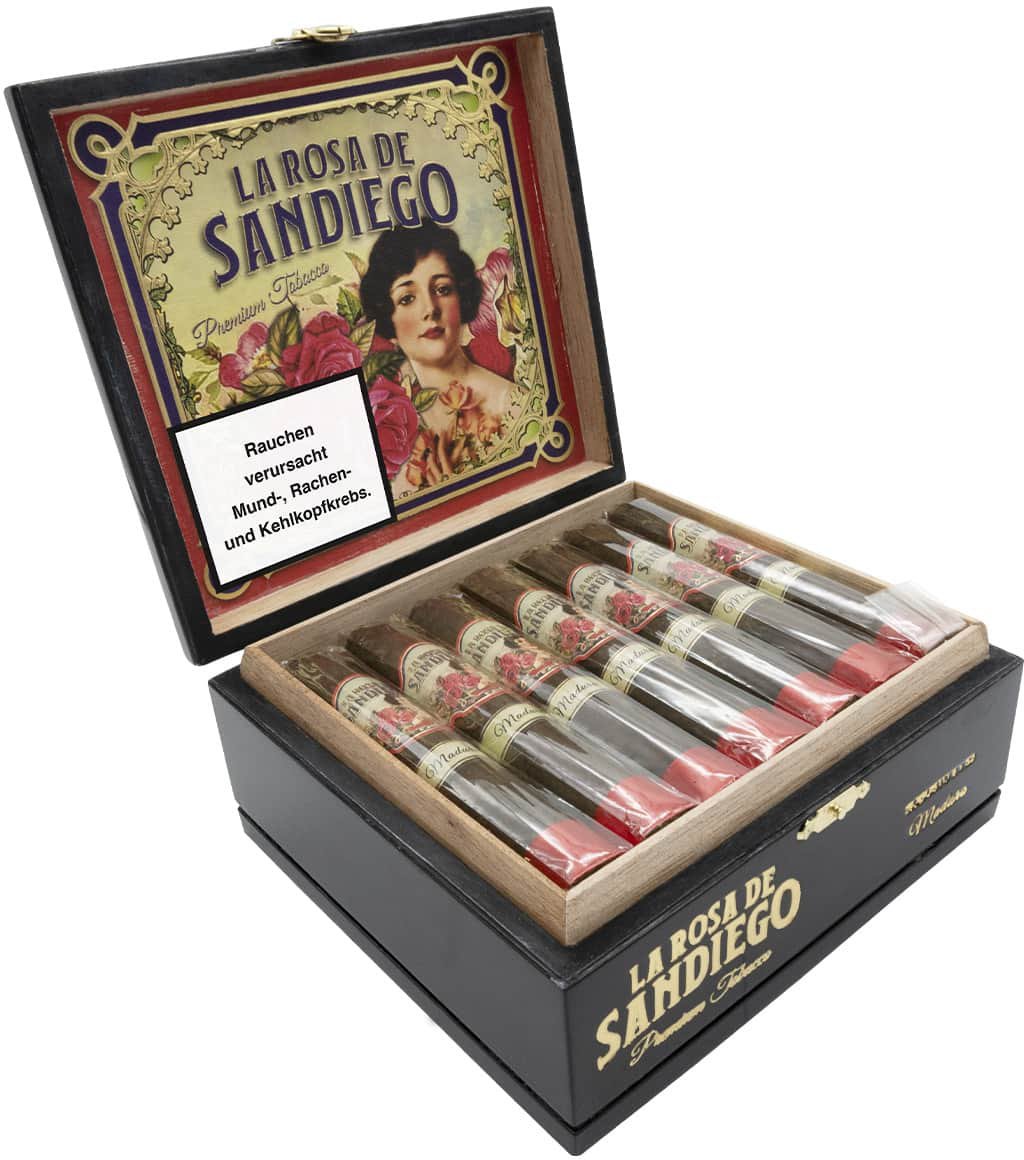 La Rosa de Sandiego Maduro Robusto N Kiste offen 2