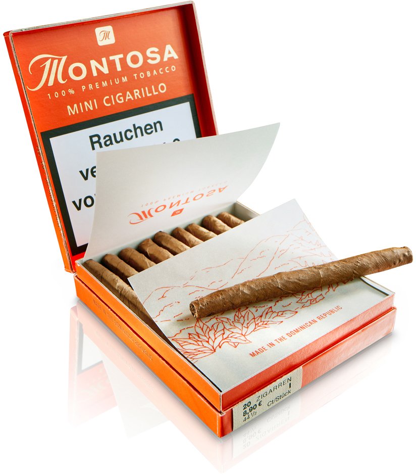 Montosa Zigarillos Mini No. 662 Packung offen Detailbild