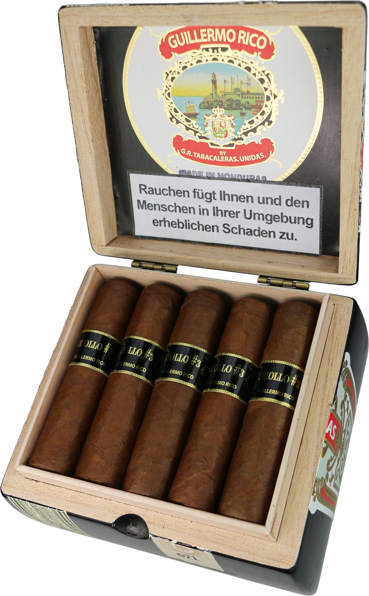 Criollo No. 3 Robusto Shorty Kiste offen