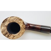 Bruno Nuttens Freehand Pfeifen Bent mit Hornapplikation (Nr. 11978) Detailbild 3