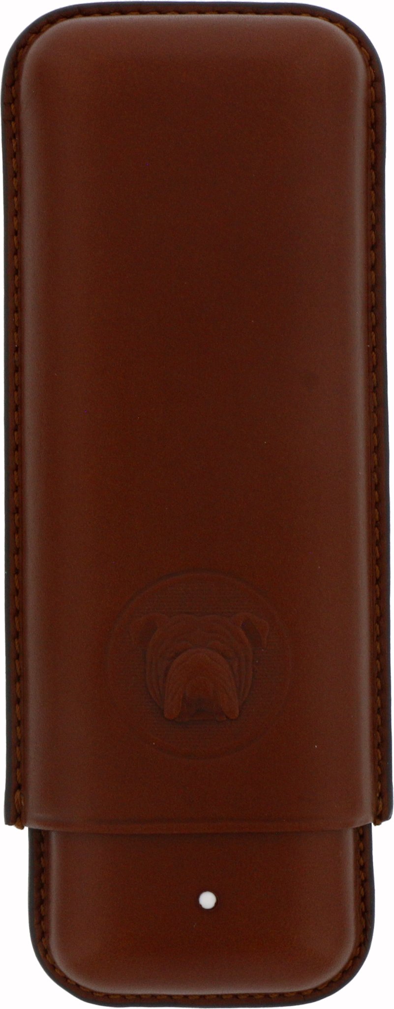 Dunhill The White Spot Bulldog Zigarren Etui Brown 2er Corona Extra (2F) (DUPA3022B)