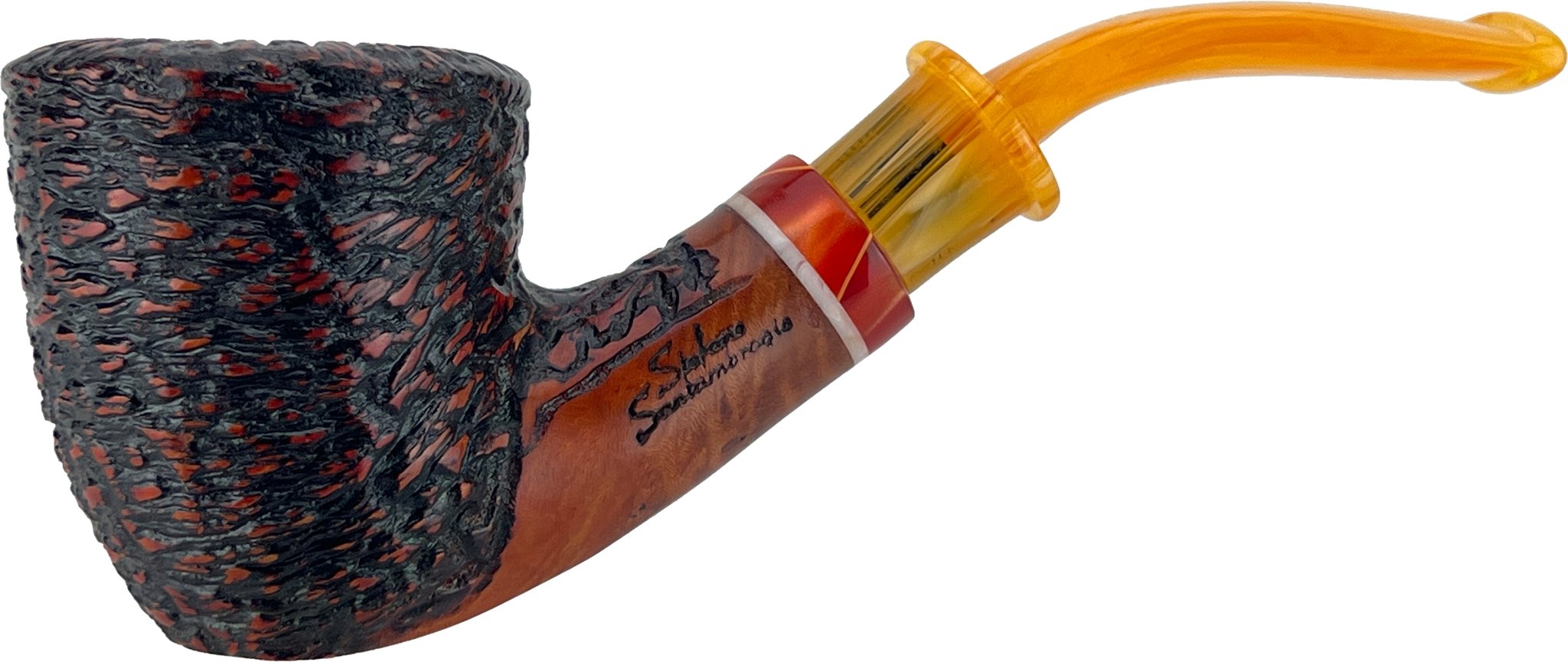 Stefano Santambrogio Pfeifen Rustic medium (interne Nr. 379)