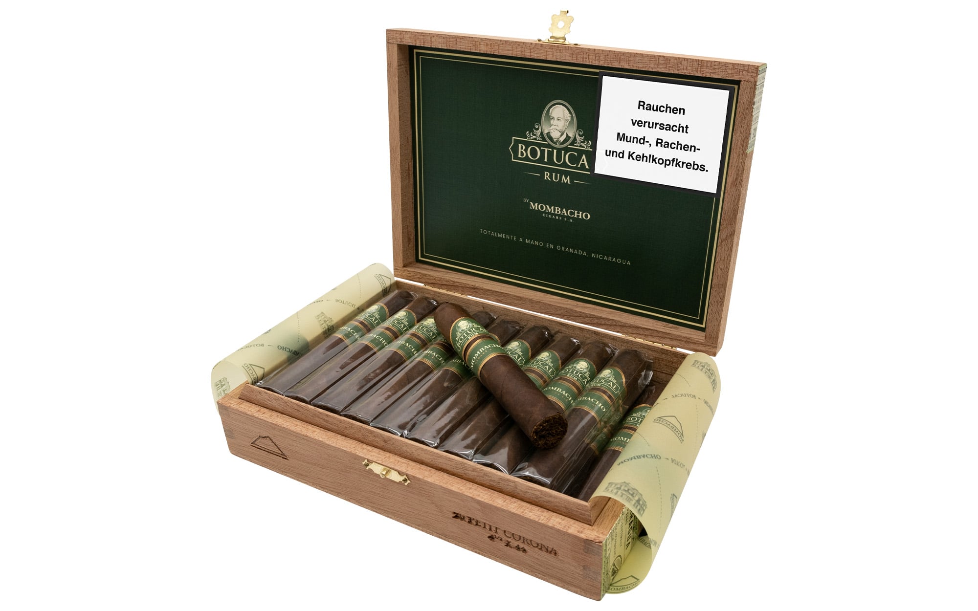 Mombacho Botucal Petit Corona Kiste offen