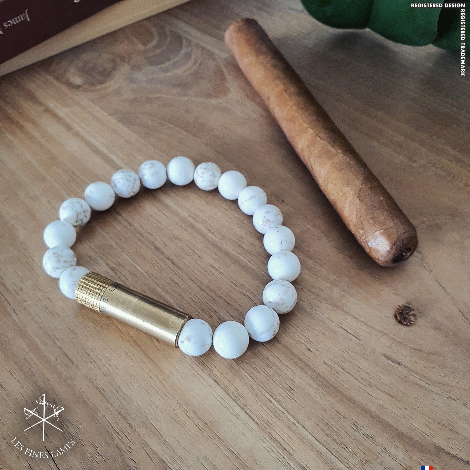 Les Fines Lames Bracelets Solo Brass Magnesite M Detailbild