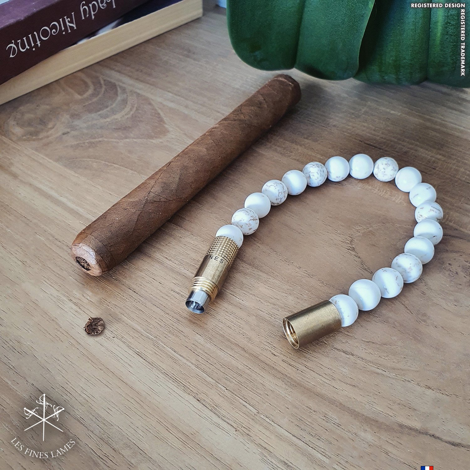 Les Fines Lames Bracelets Solo Brass Magnesite M Detailbild 2