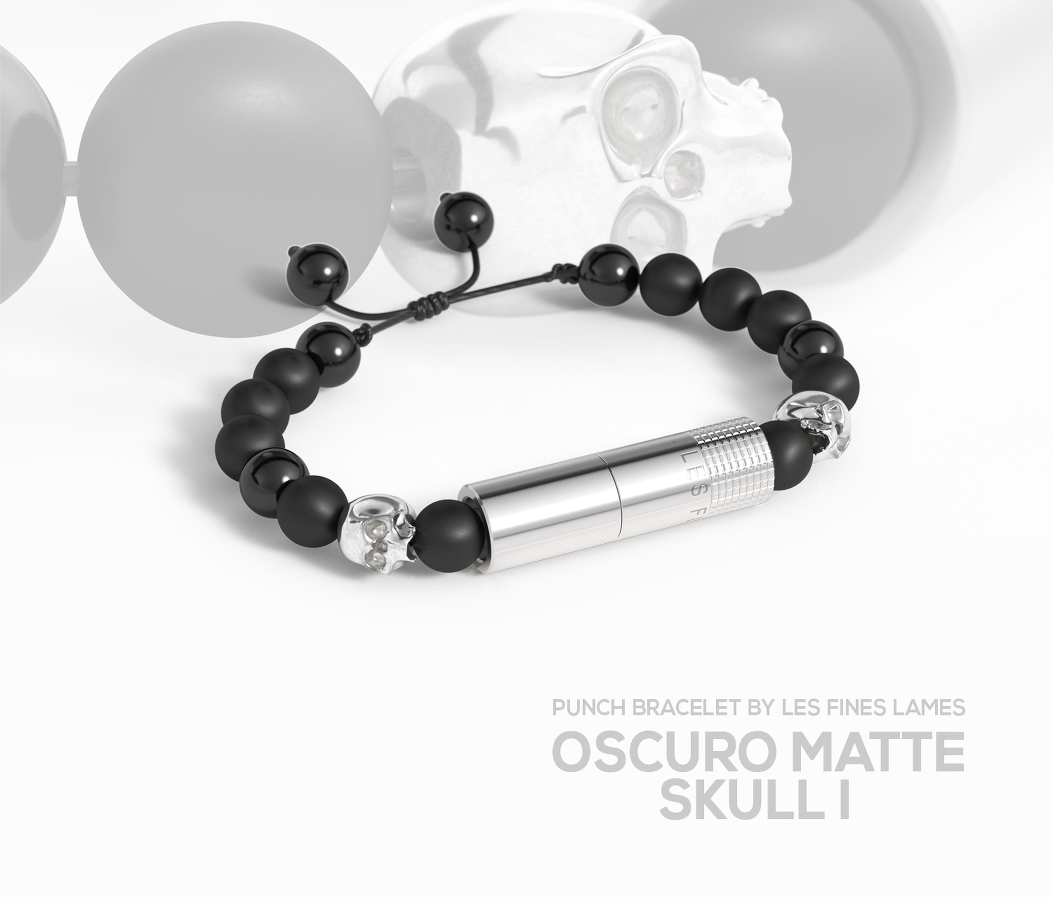 Les Fines Lames Punch Bracelets Oscuro Matt Totenkopf I_02