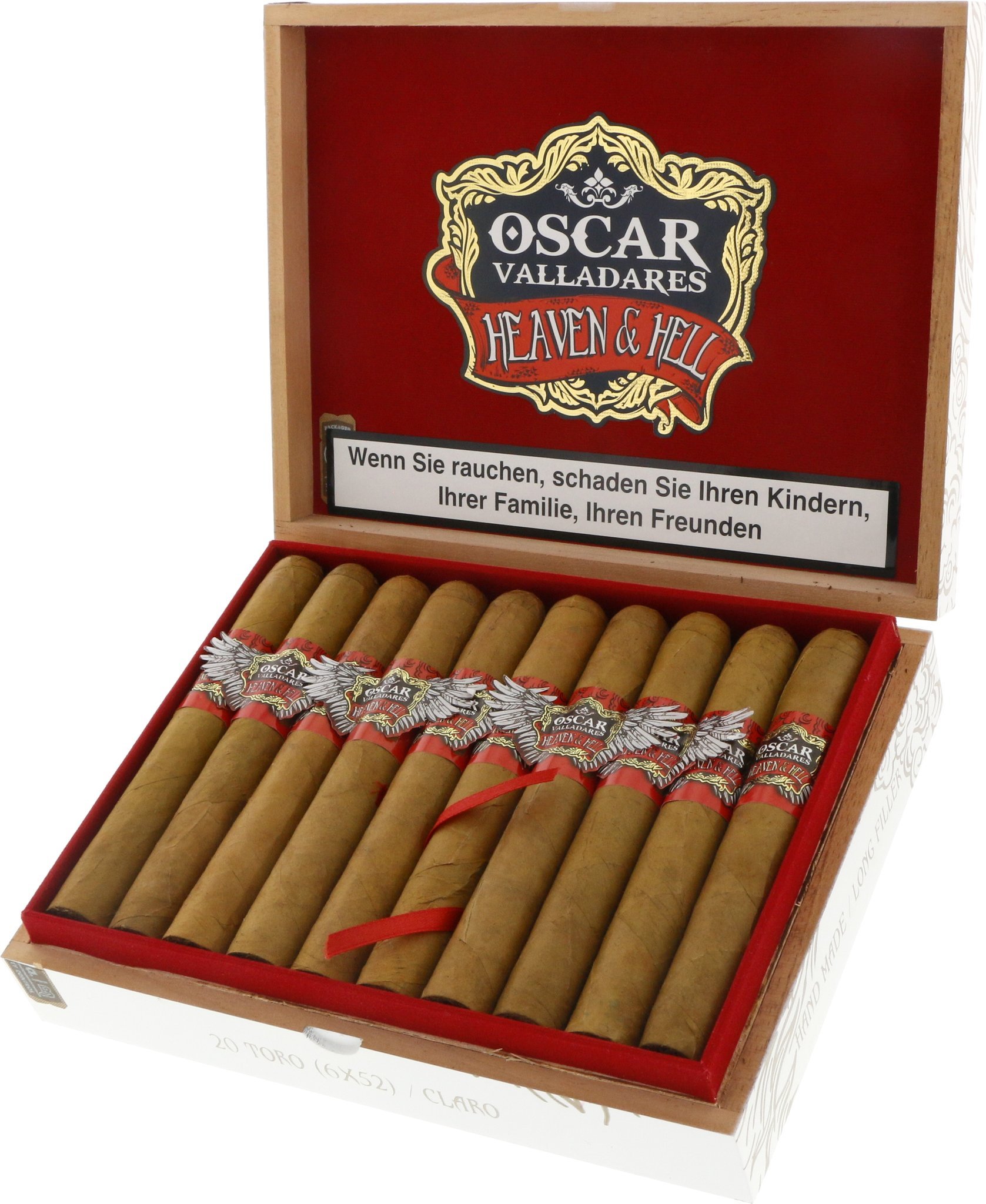 Oscar Valladares Heaven & Hell (Limited Edition) Toro Claro Kiste offen