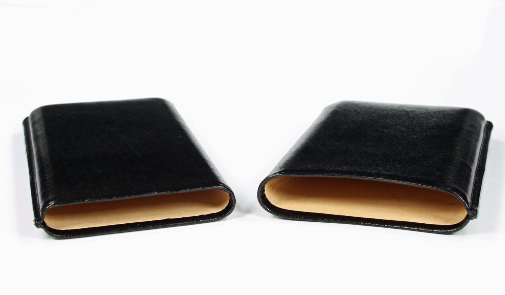 Martin Wess Panatela Lederetui Kollektion 5er Ziege schwarz (903-13) (10536) offen