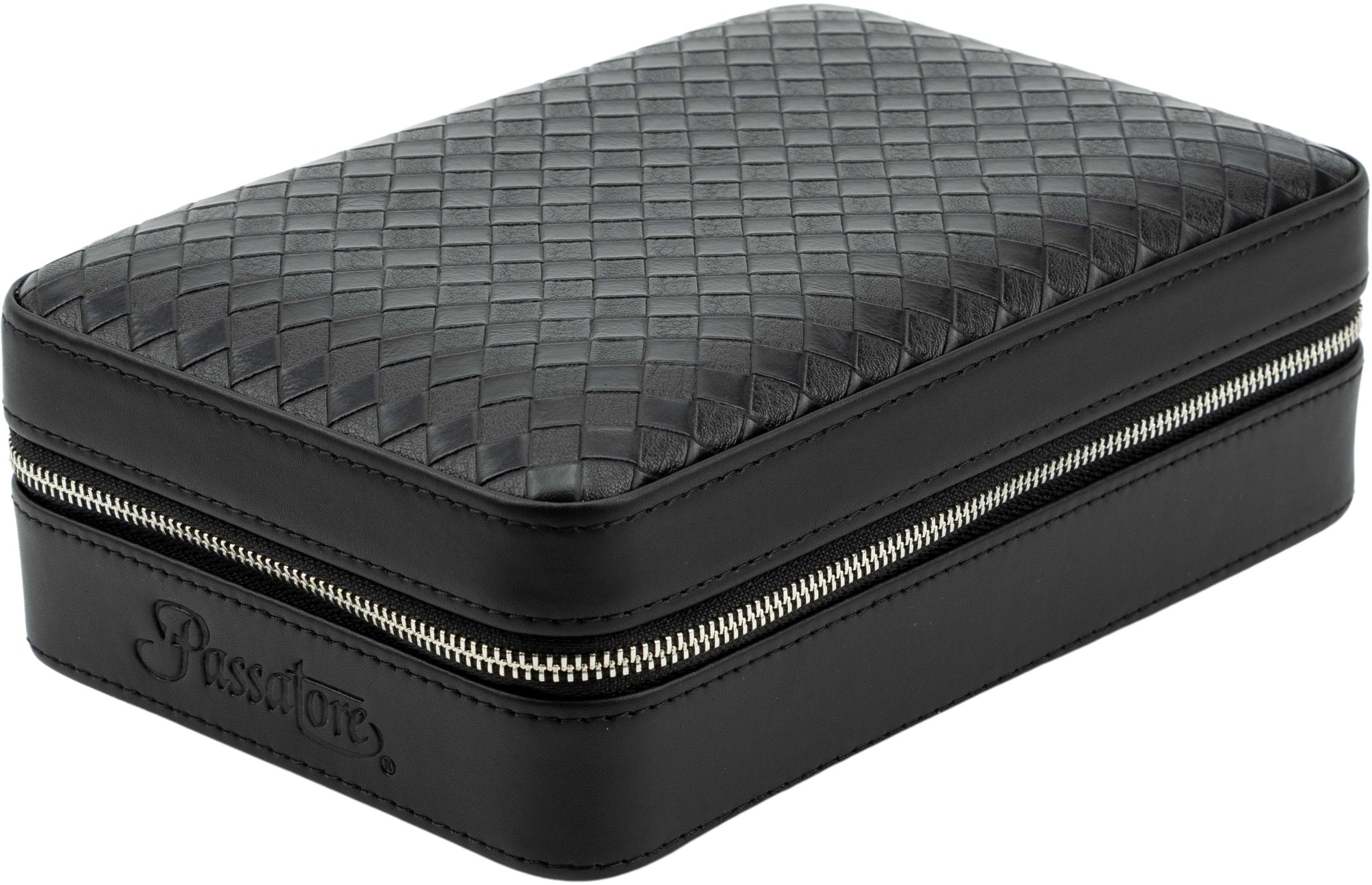 4er Lederoptik schwarz