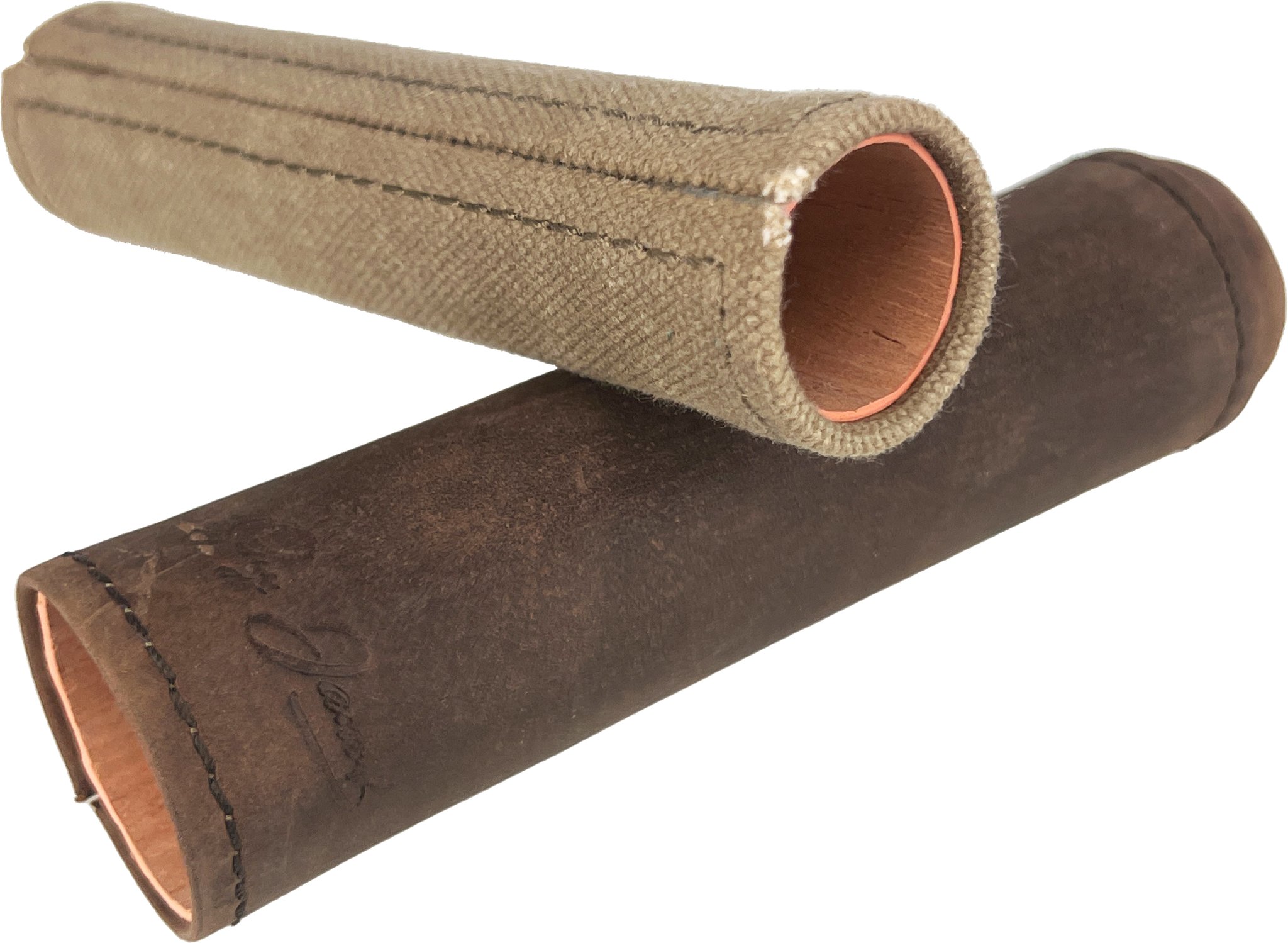 Guy Janot Zigarrenetui Büffelleder Canvas 1er Robusto mit Zedernholz (8222) offen