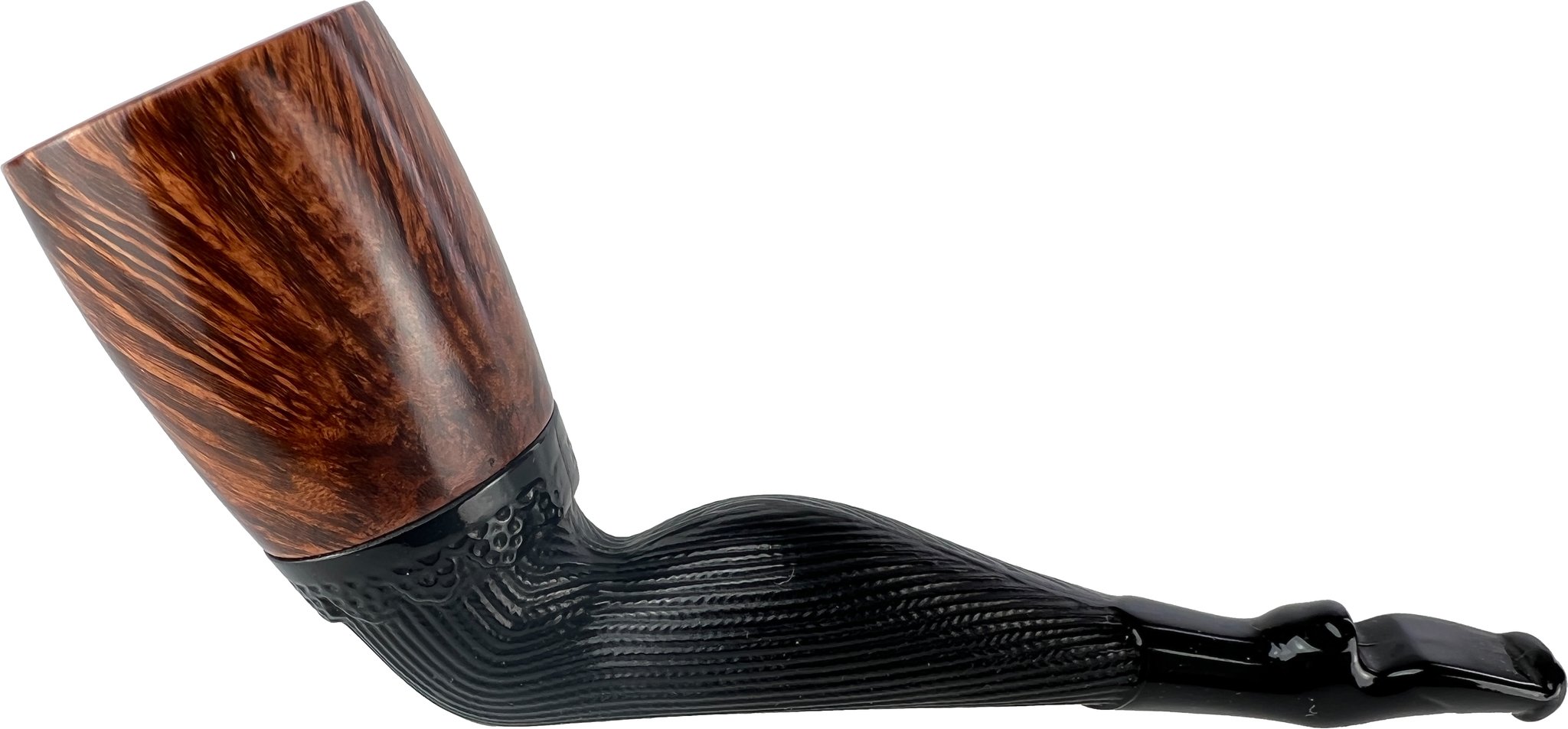 Old German Clay Pipes das Legendäre Frauenbein glatt mit Wechselkopf (interne Nr. 3)