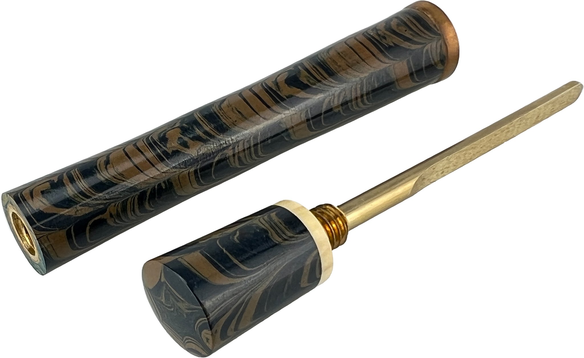 Bruno Nuttens Pfeifenstopfer schwarz-braun offen