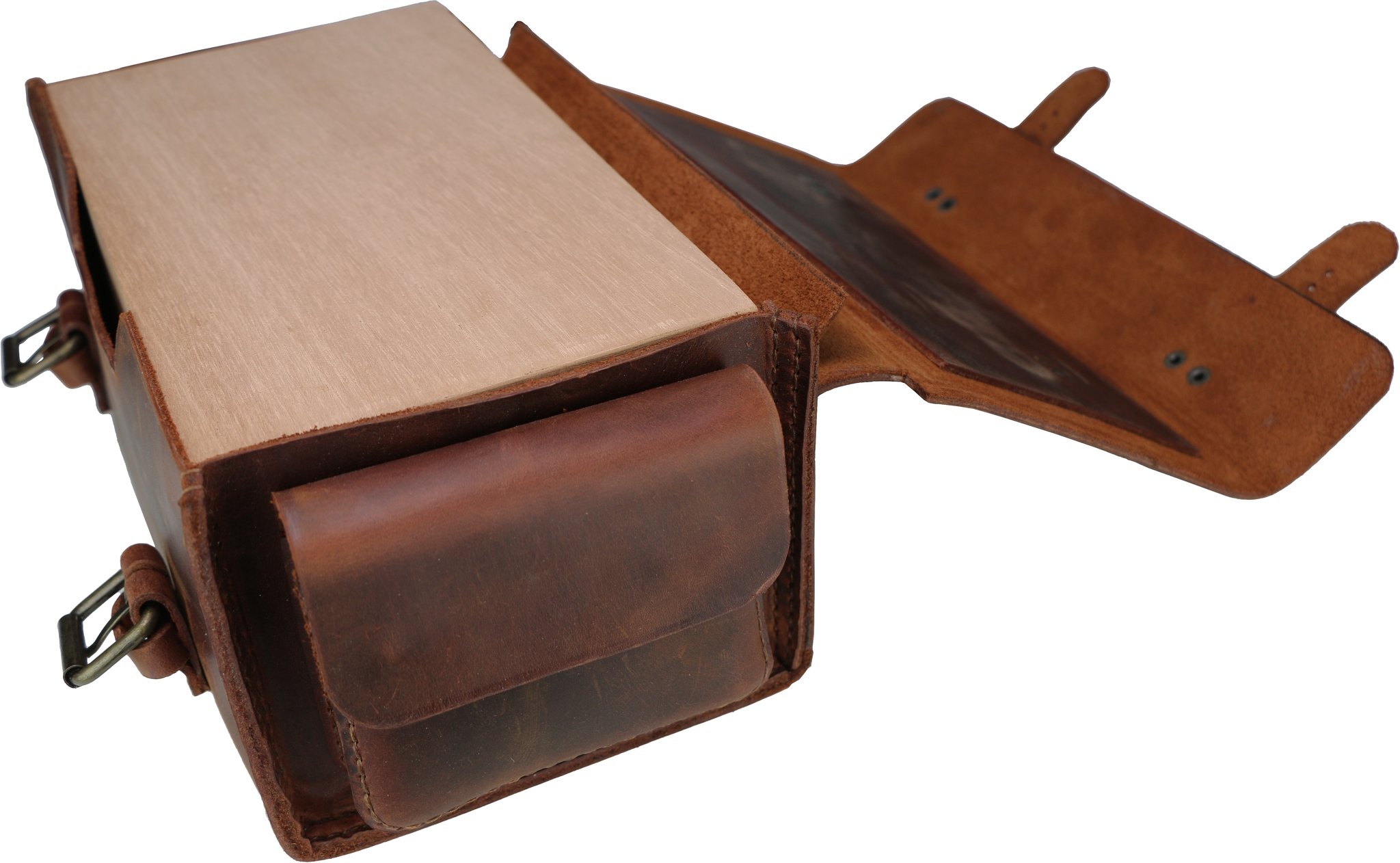 Zigarrentaschen braun klein offen