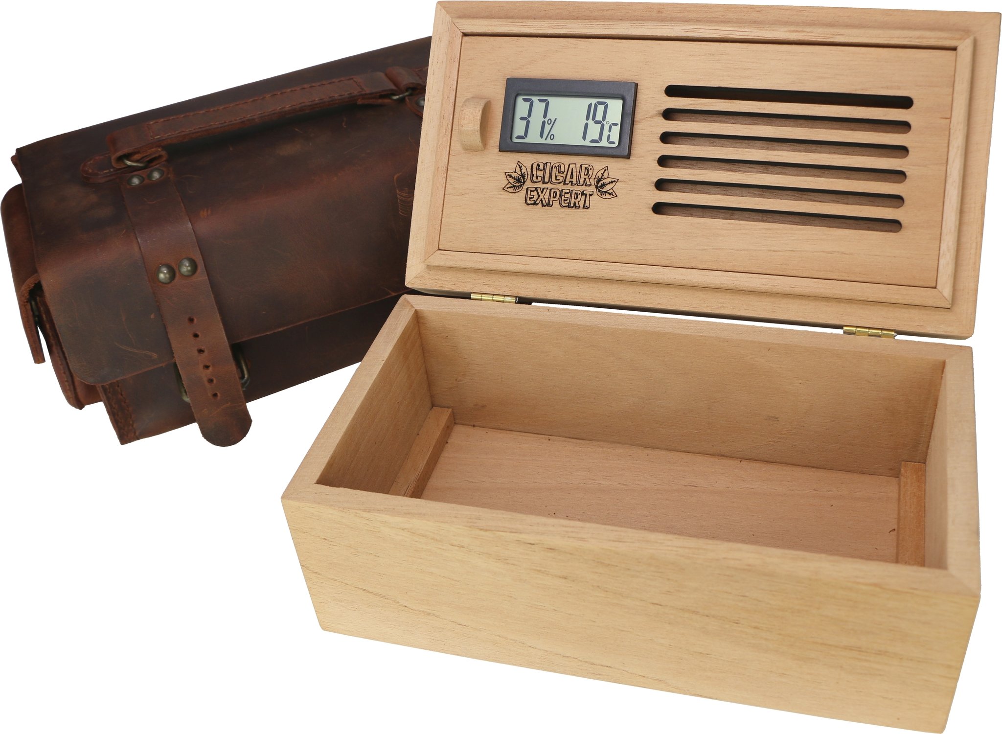 Zigarrentaschen braun klein Humidor