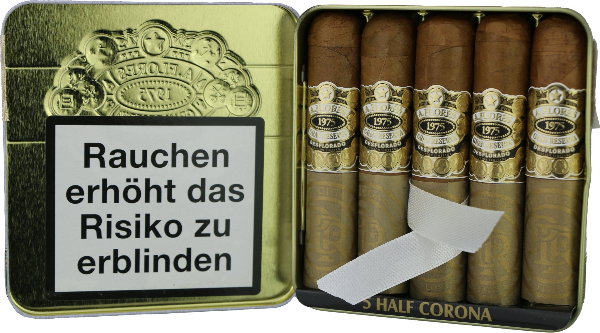 PDR ABE FLORES 1975 GRAN RESERVA DESFLORADO Half Corona Offen