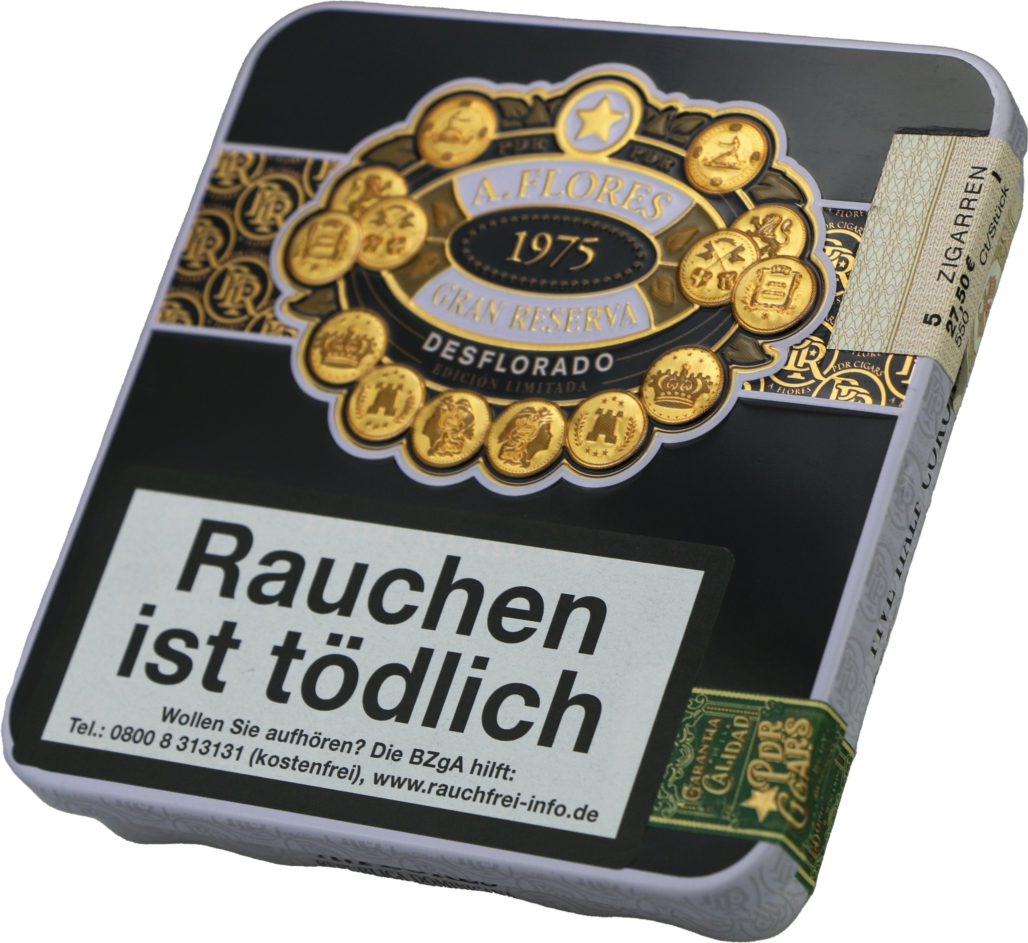 PDR ABE FLORES 1975 GRAN RESERVA DESFLORADO Half Corona Seite