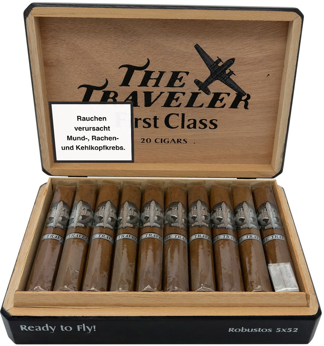 The Traveler First Class Robusto Kiste offen Frontal