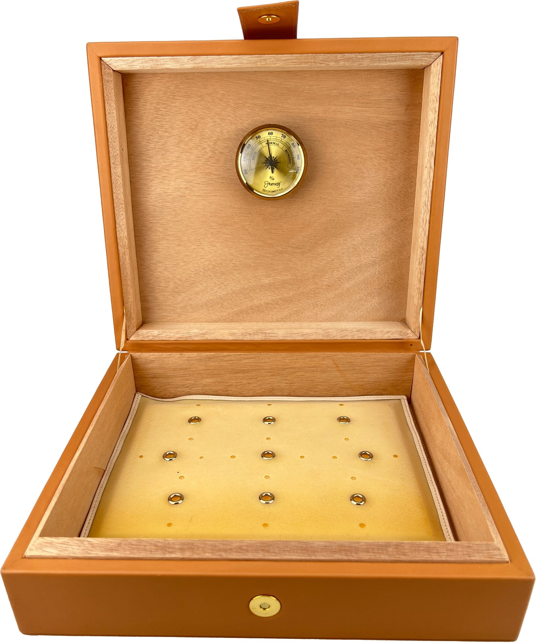 Classic Beryllus Lederhumidor natural