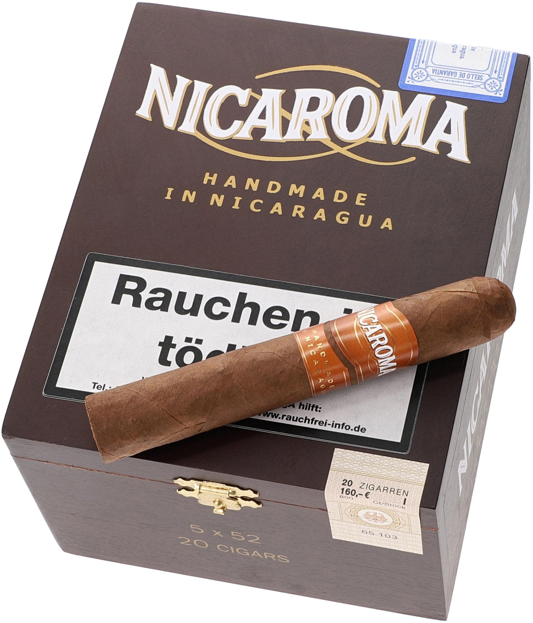 5 x 52 Kiste mit Zigarre