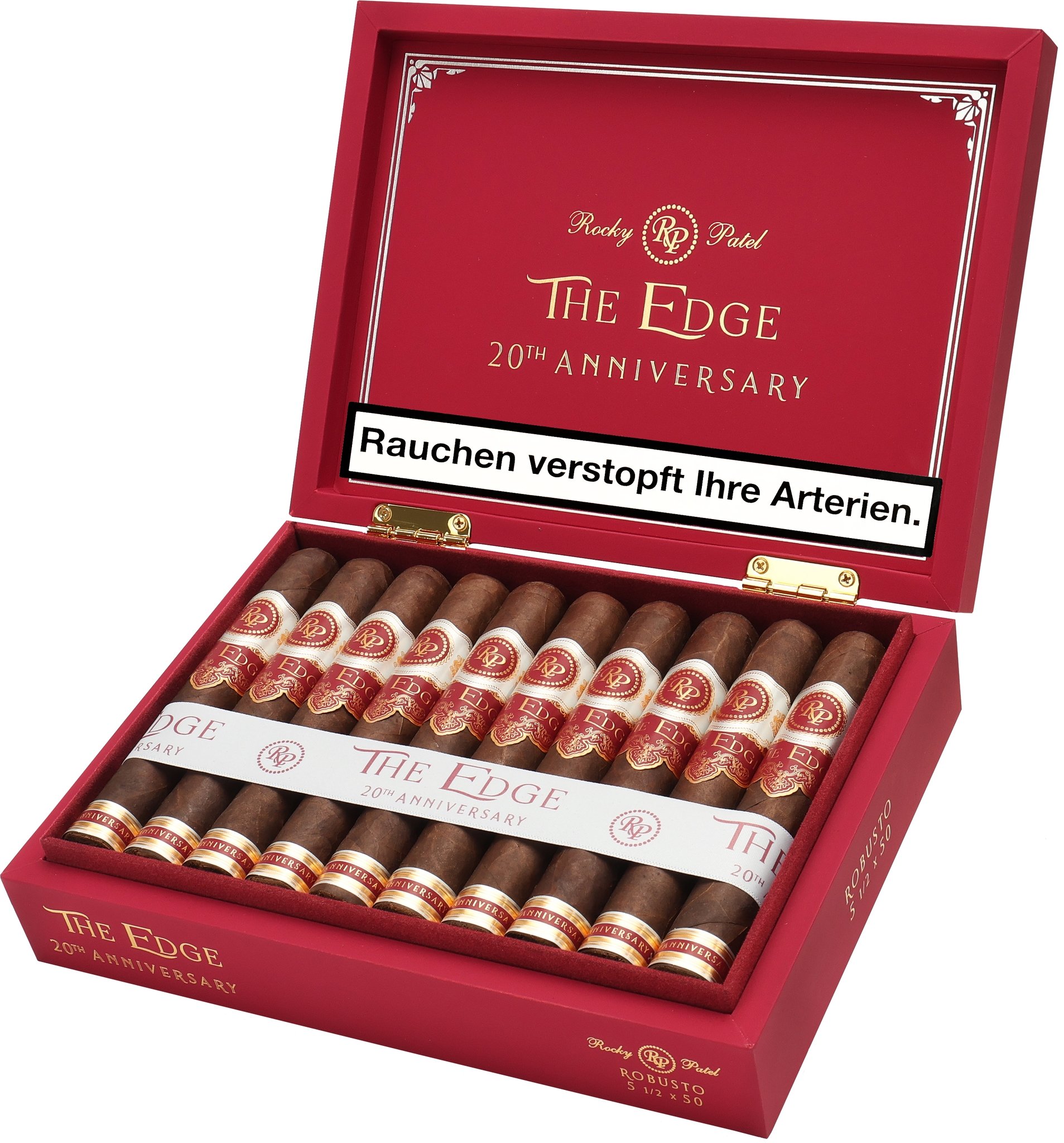 The Edge 20th Anniversary Robusto Kiste offen schräg