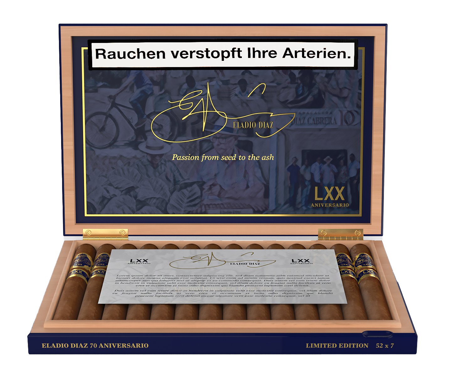 Limited Edition 70th Anniversary Kiste offen mit Einlger