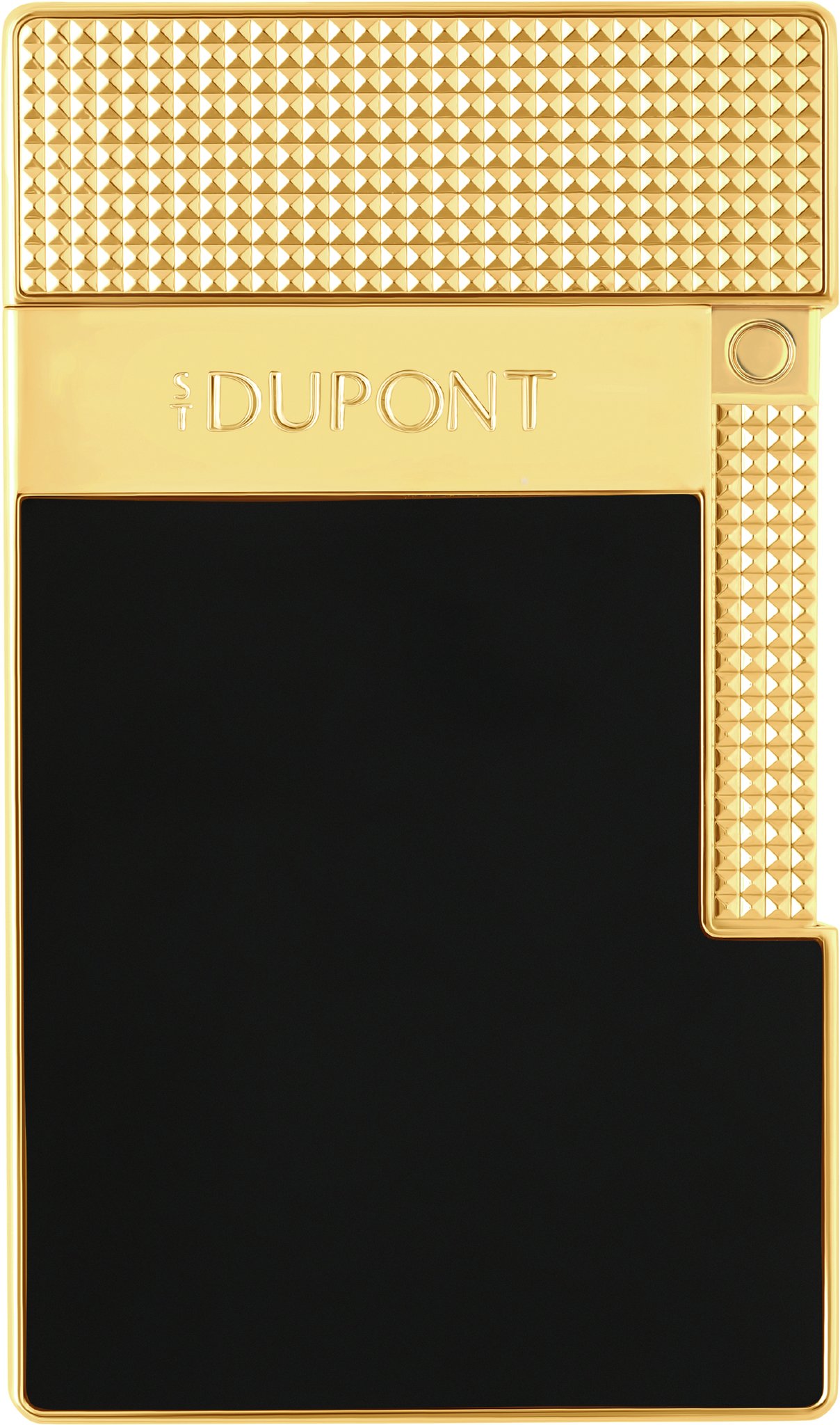 Tischfeuerzeug Schwarz/Golden front