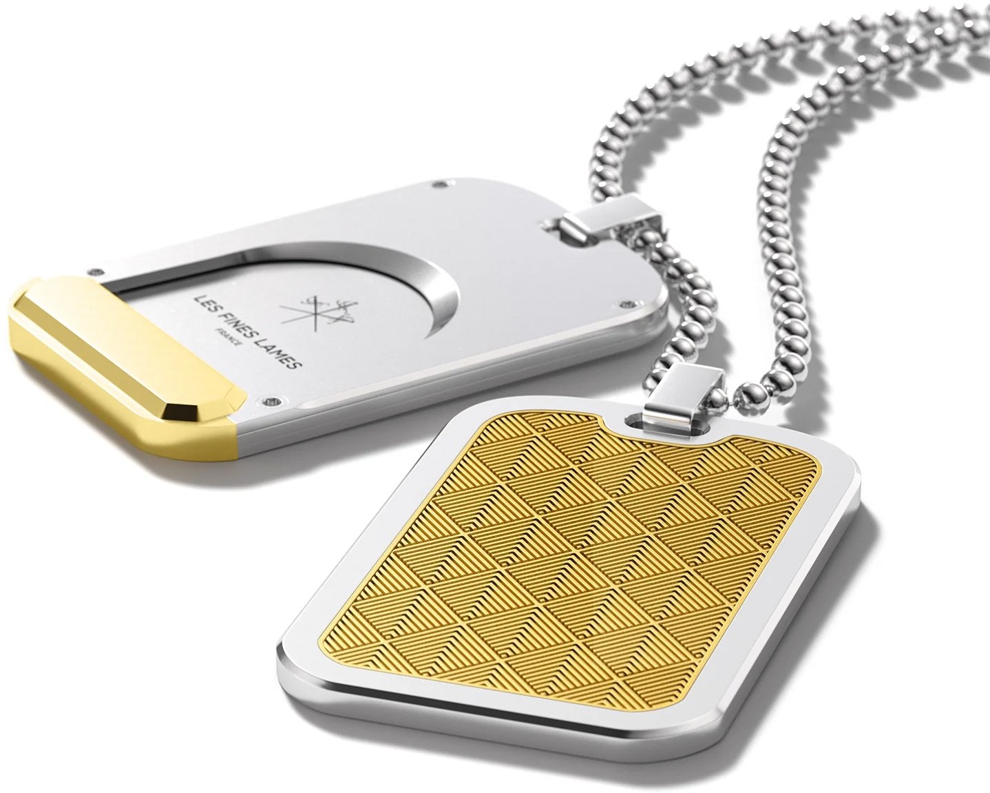 Les Fines Lames Le Tag (Cutter mit Kette) Blätter Gold (17190)_03