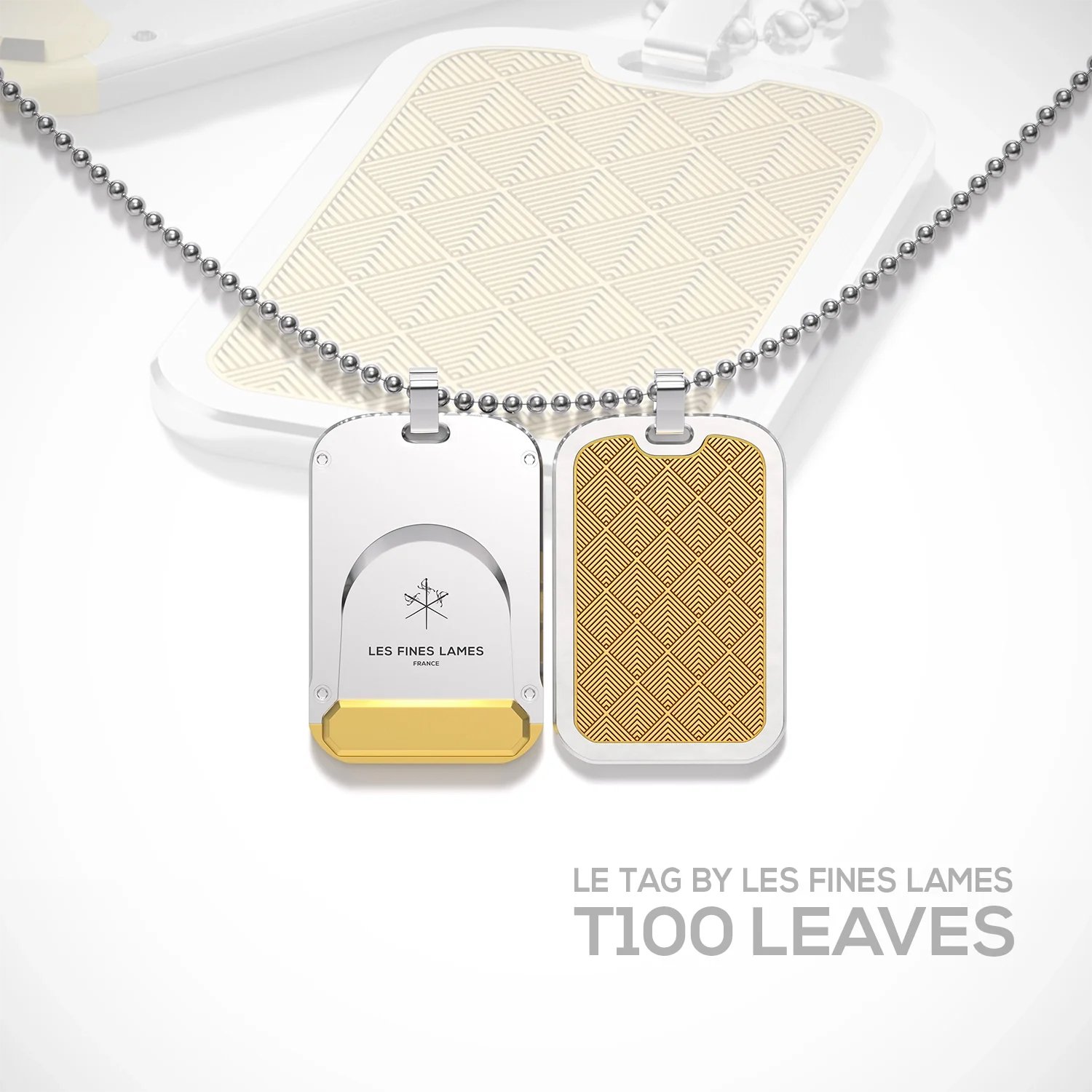 Les Fines Lames Le Tag (Cutter mit Kette) Blätter Gold (17190)_02
