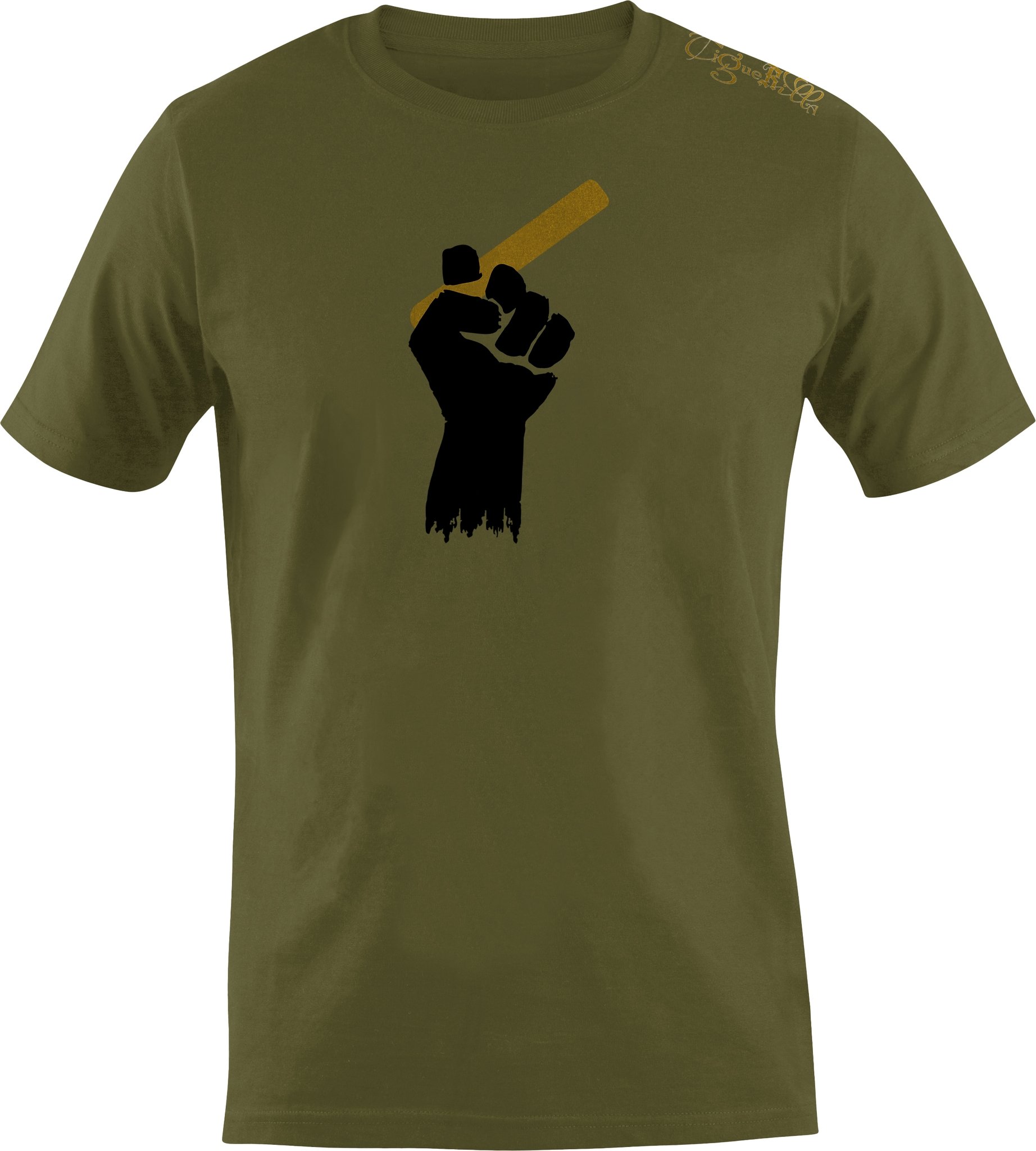 Shirt oliv schwarze Faust 