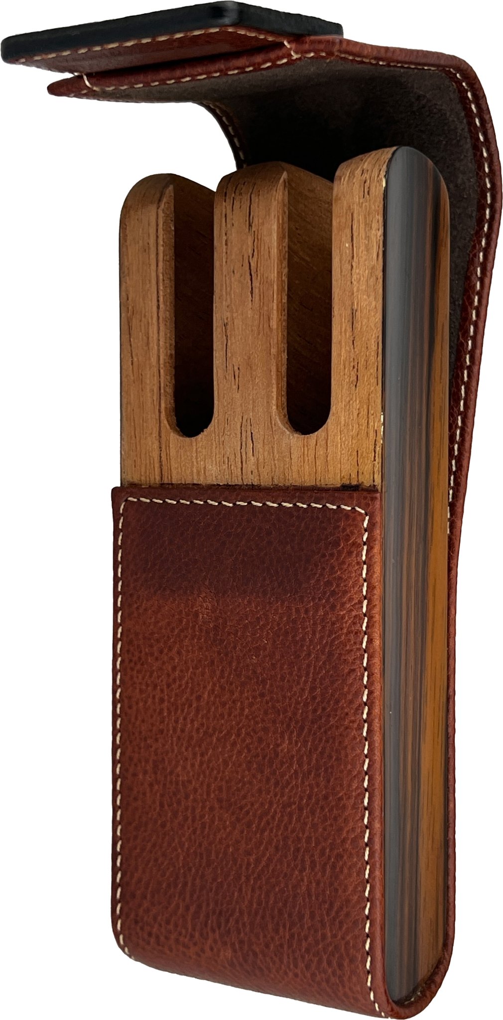 Bugatti Zigarrenetui 2er braun offen