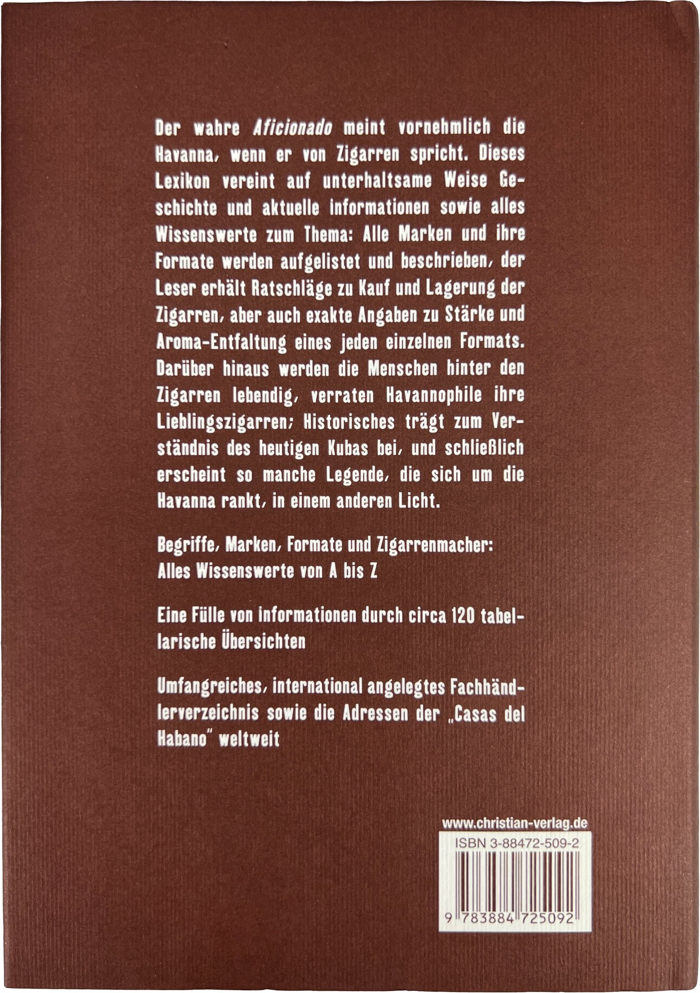 Das Havanna Lexikon Rückseite