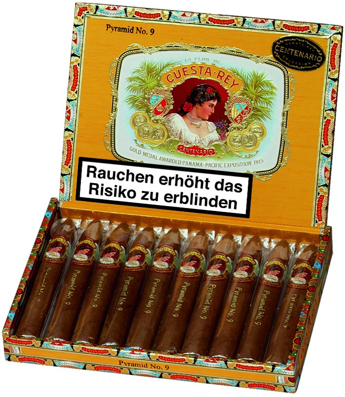 Cuesta Rey Centenario Colección Pyramide No. 9 Kiste offen