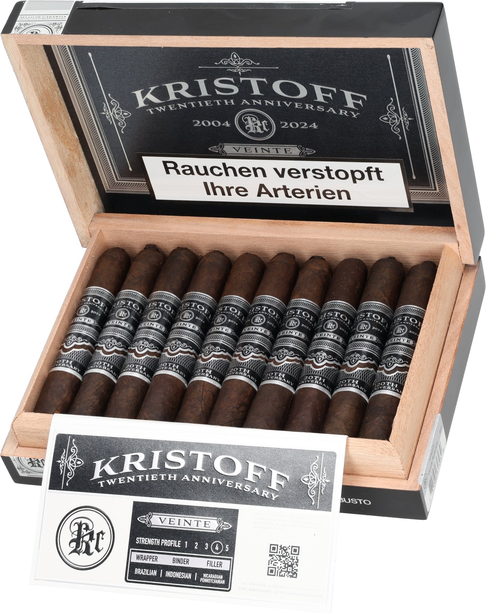Veinte Robusto Kiste offen