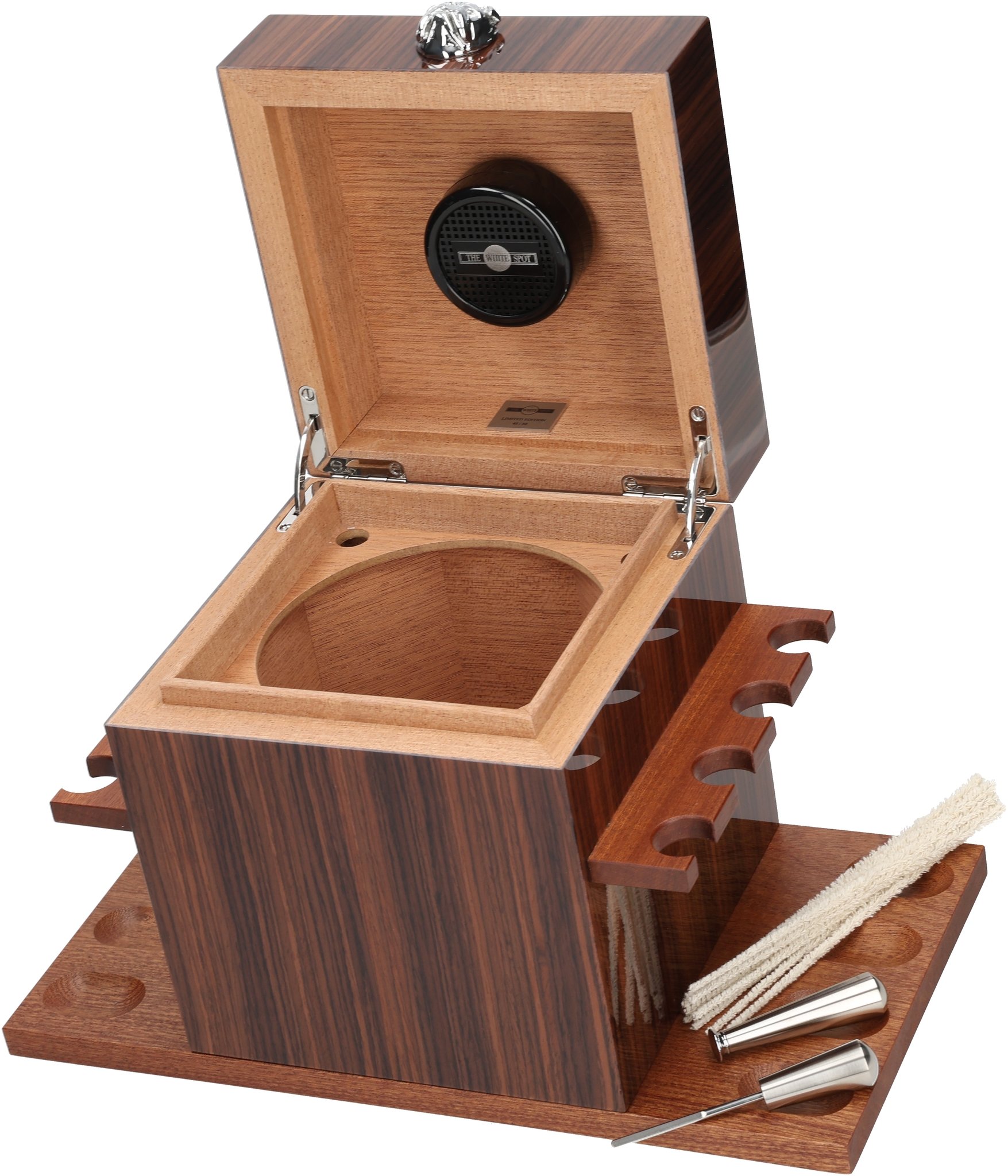 Bulldog Pipe Caddy Palisander von oben