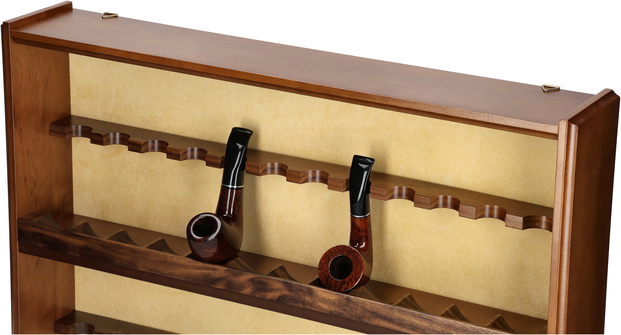 Lubinski Pfeifenschränke Pfeifenhalter (24er) aus Nussbaum (C4024)