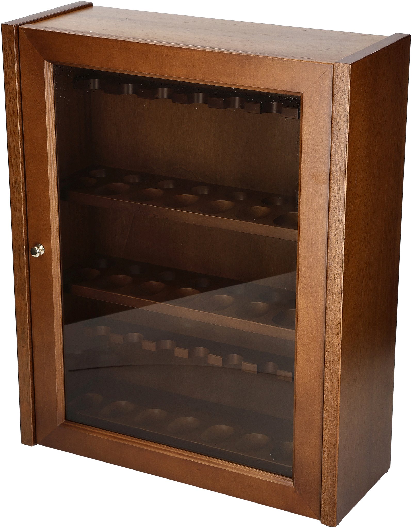 Lubinski Pfeifenschränke Vitrine (24er) aus Nussbaum (C5324)_02