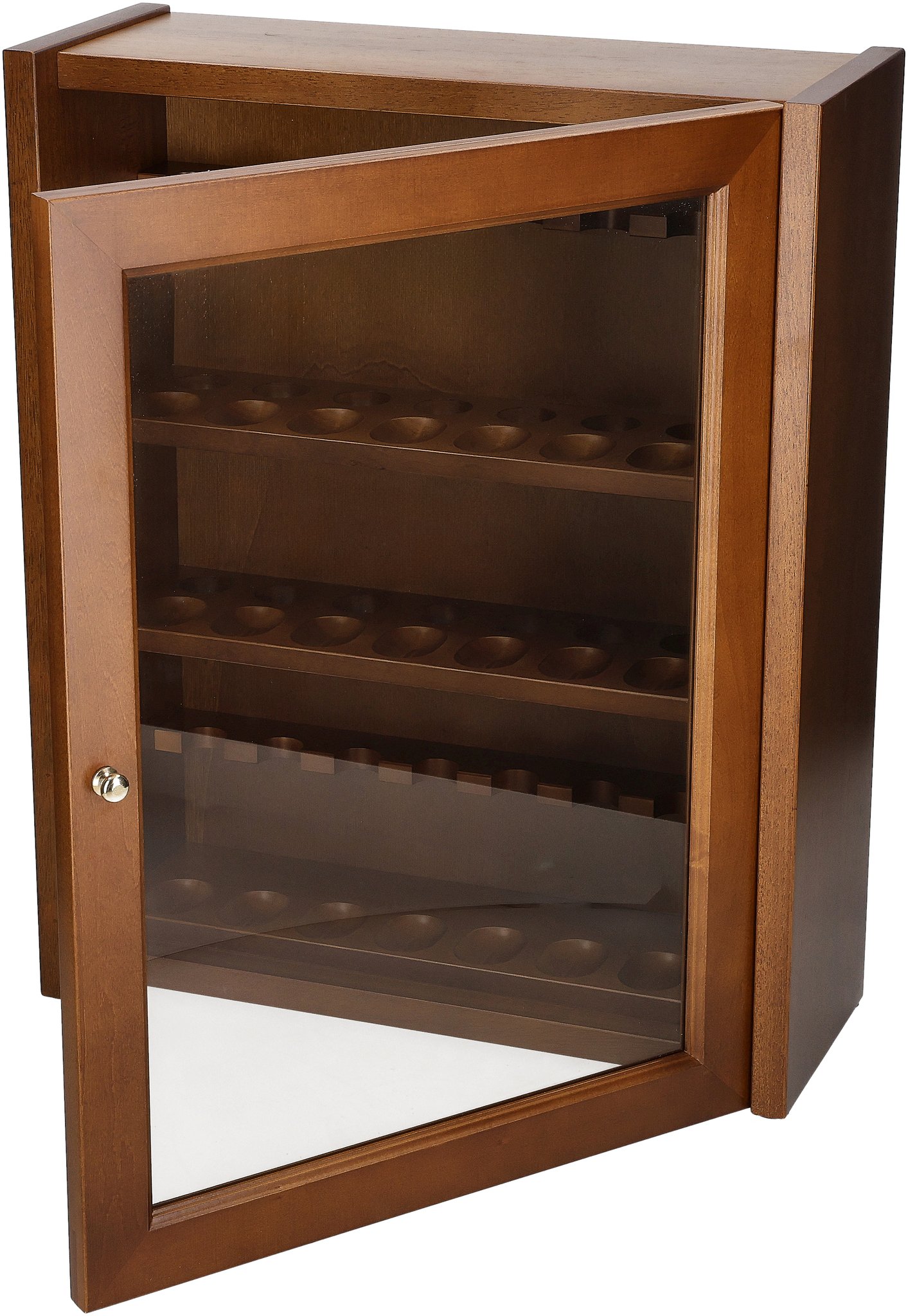 Lubinski Pfeifenschränke Vitrine (24er) aus Nussbaum (C5324)_03