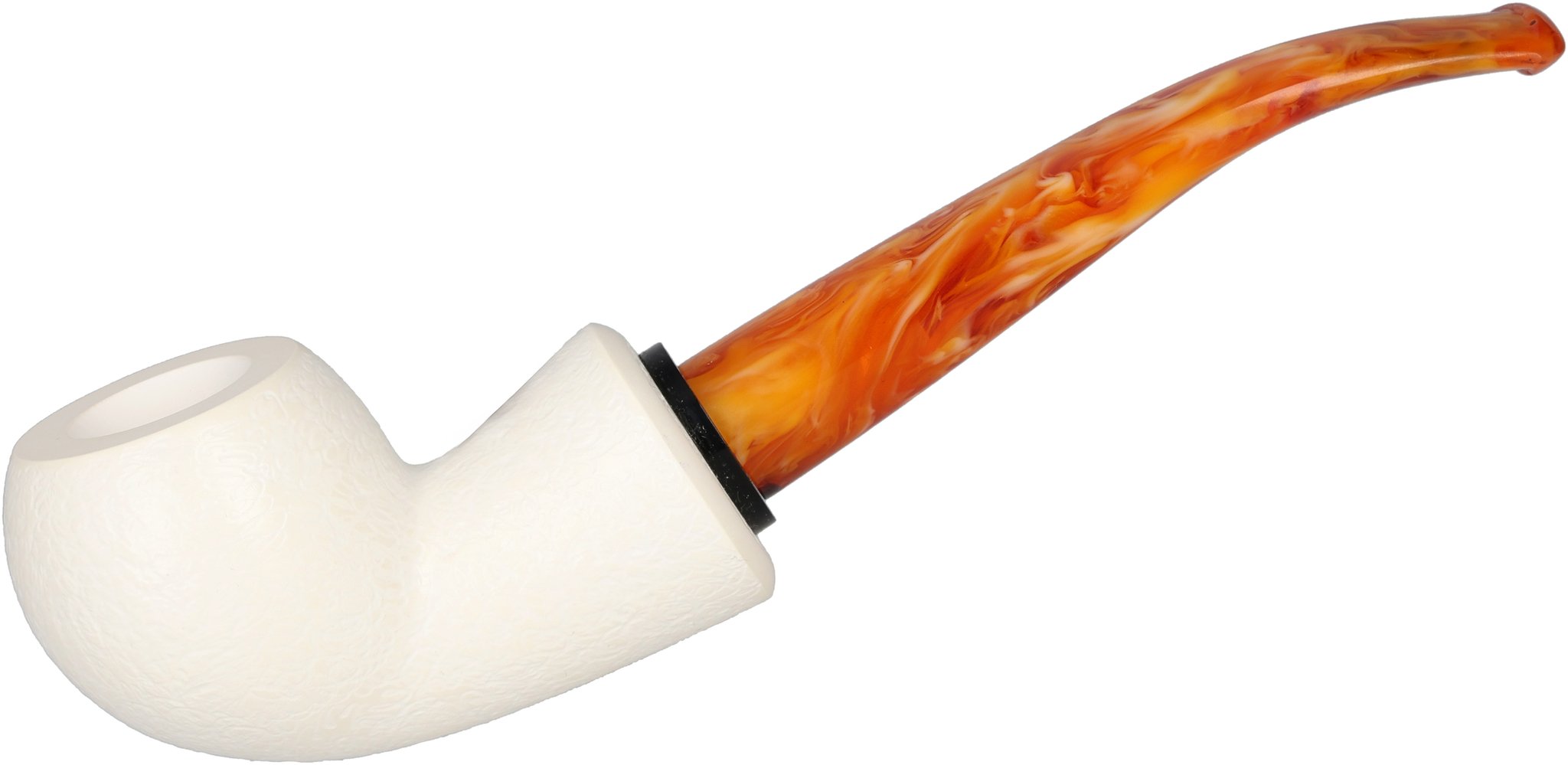 White Meerschaum Pfeife Freeform (90048338)_01