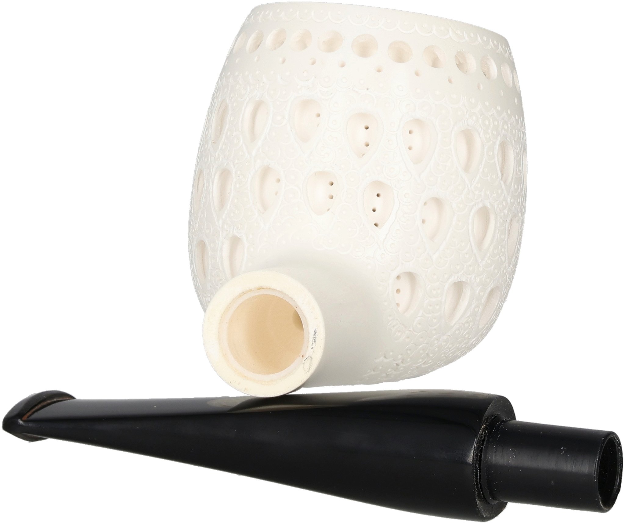 White Meerschaum Pfeife Apple (90048340)_06