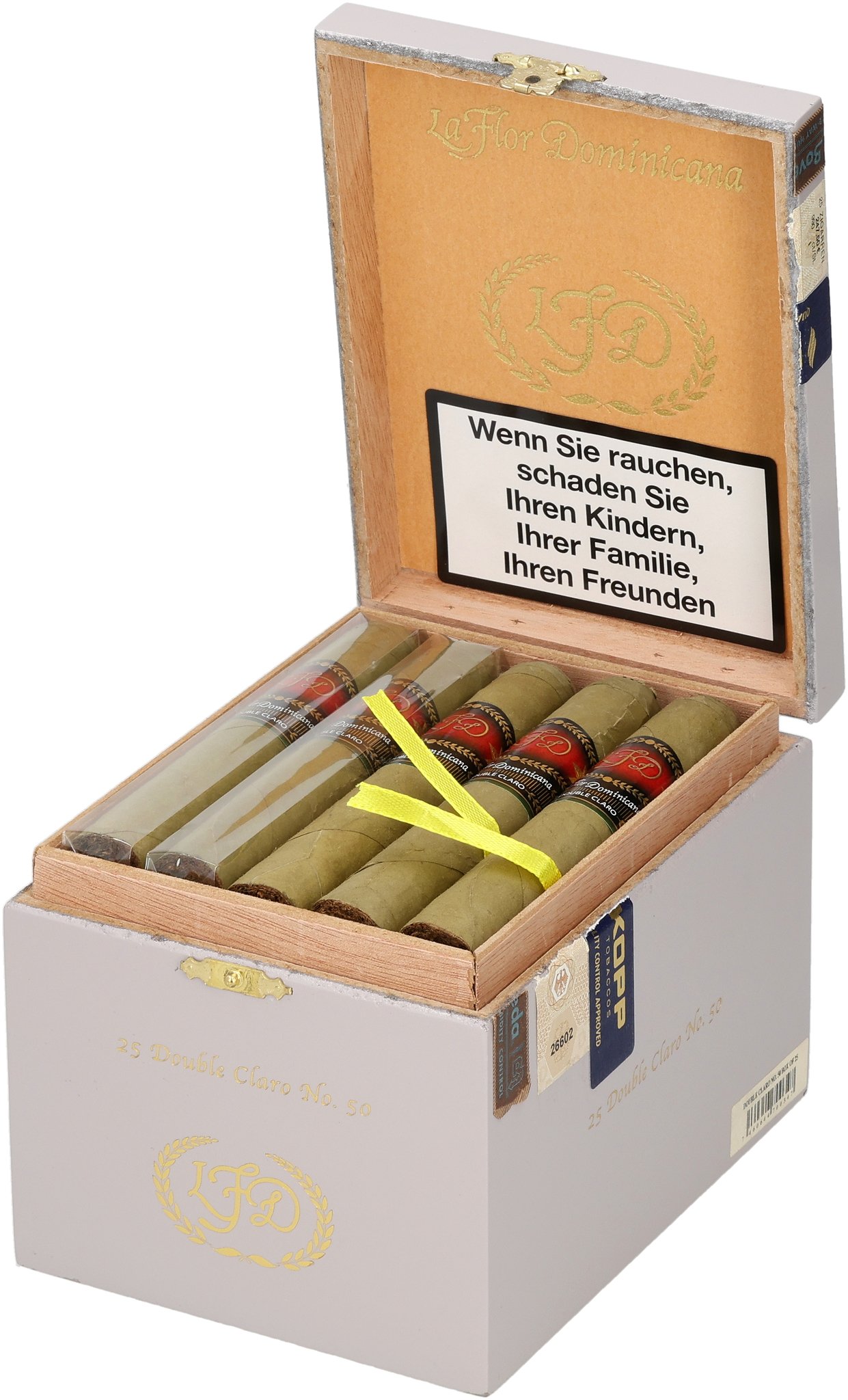 Double Claro No. 50 box open