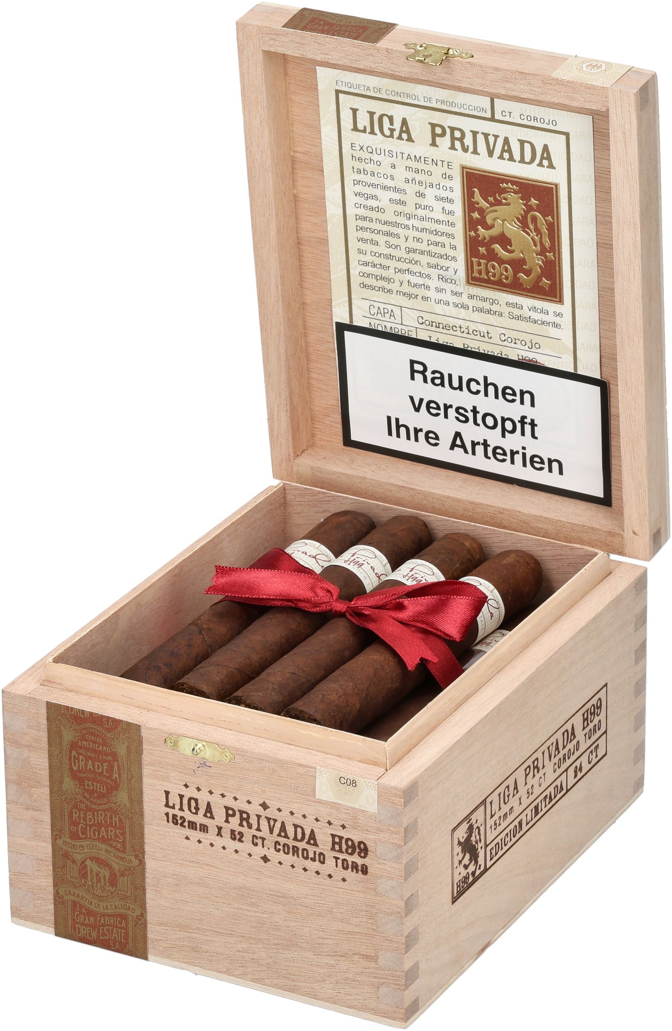 H99 Corojo Toro box open