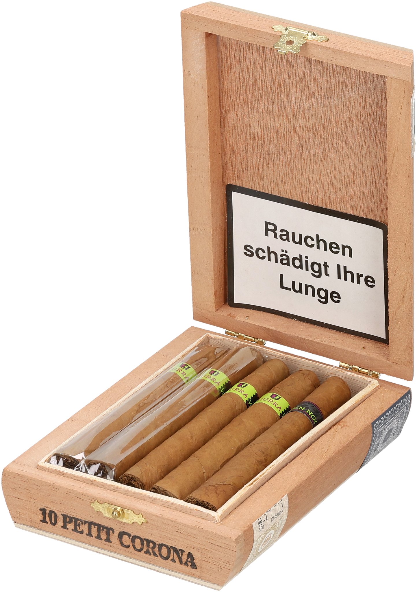 Petit Corona box open